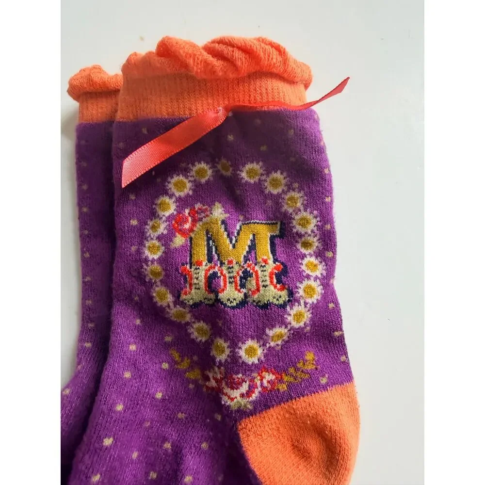 Powder Designs 'M' Alphabet Bamboo Ankle Socks
